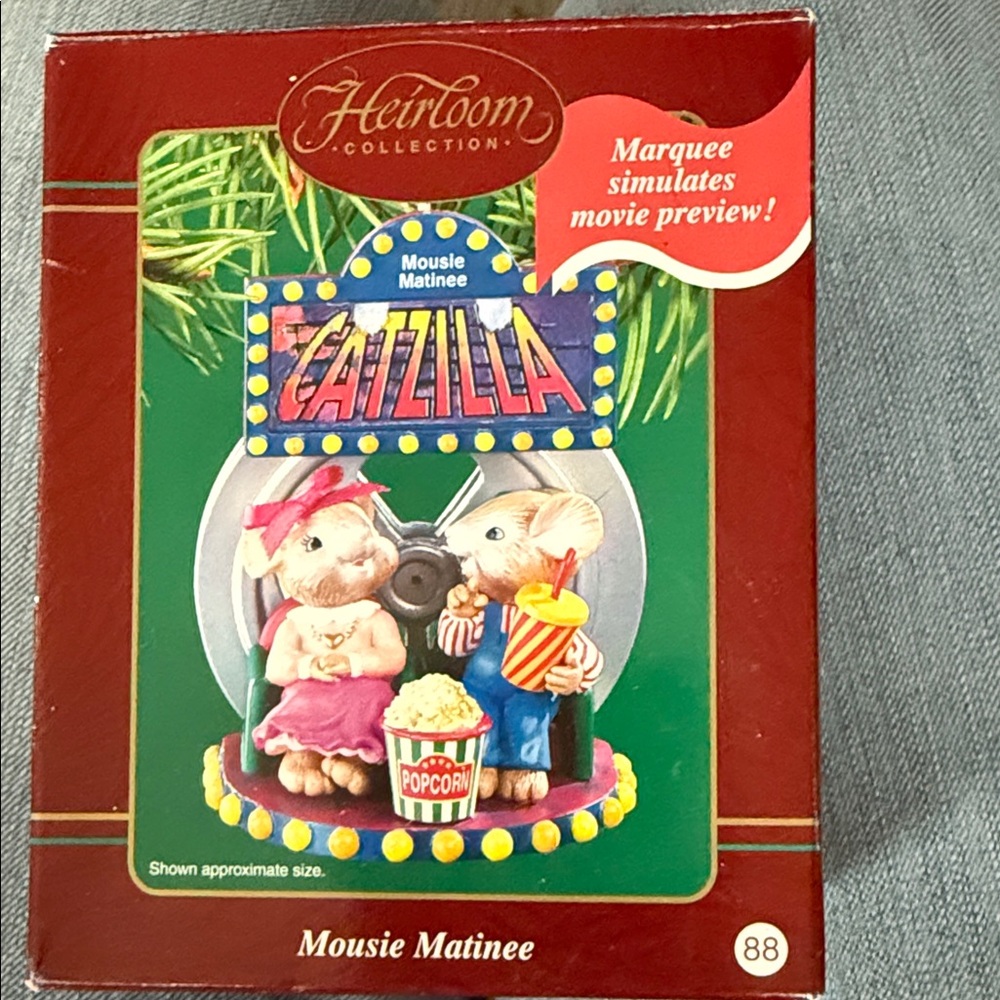 Carlton Cards Mouse Matinee Ornament - Red, Green, Blue